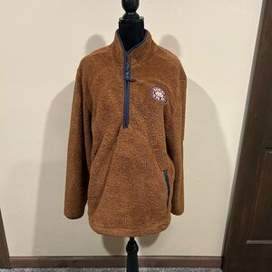 Hurley Brown Fleece with Logo Patch